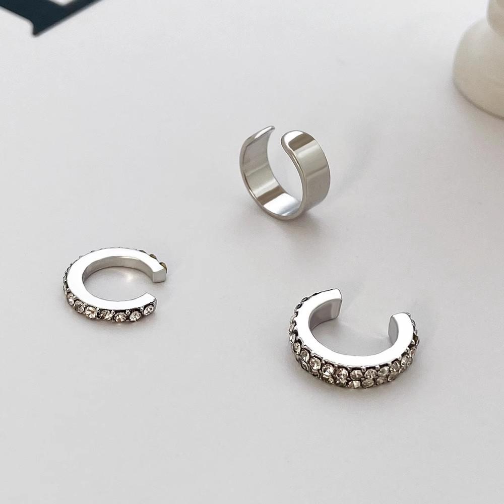 Fashion Simple Design Gold Color Clip Earrings for Women Non-Piercing Puck Rock Fake Cartilage Ear Cuff 2023 Trendy