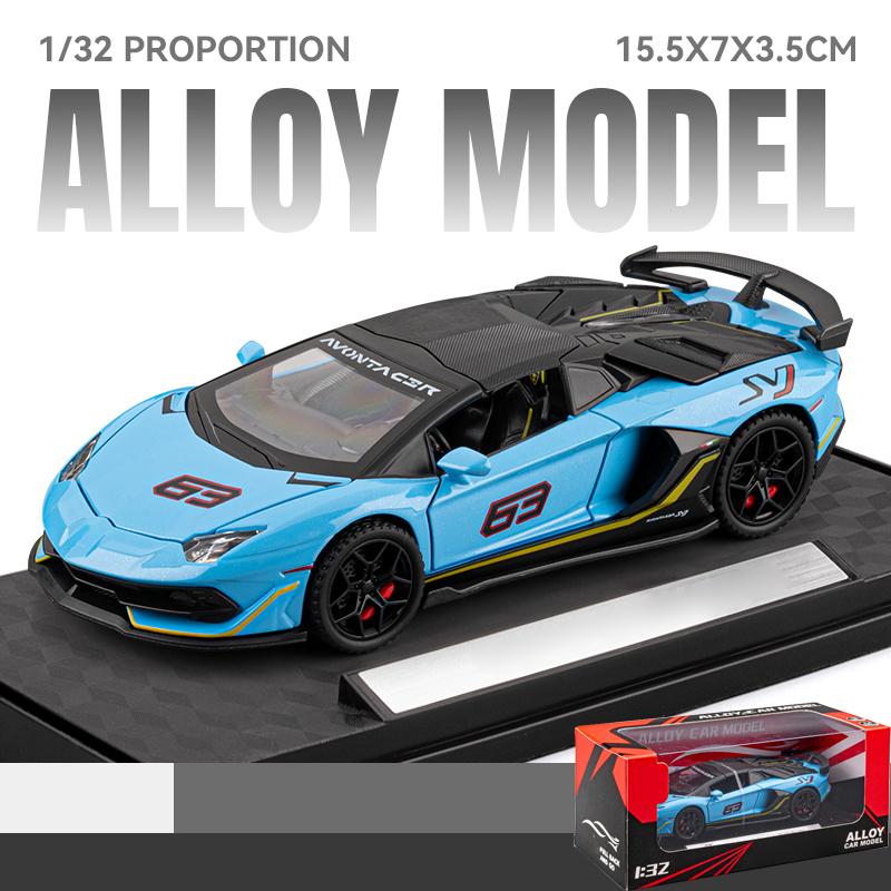 1:32 Lamborghini Aventador SVJ63 Суперспортивный Автомобиль Сплав Металл Литье под Давлением Модель Автомобиля Высокая Симуляция Коллекционные Миниатюры Домашний Декор Подарки