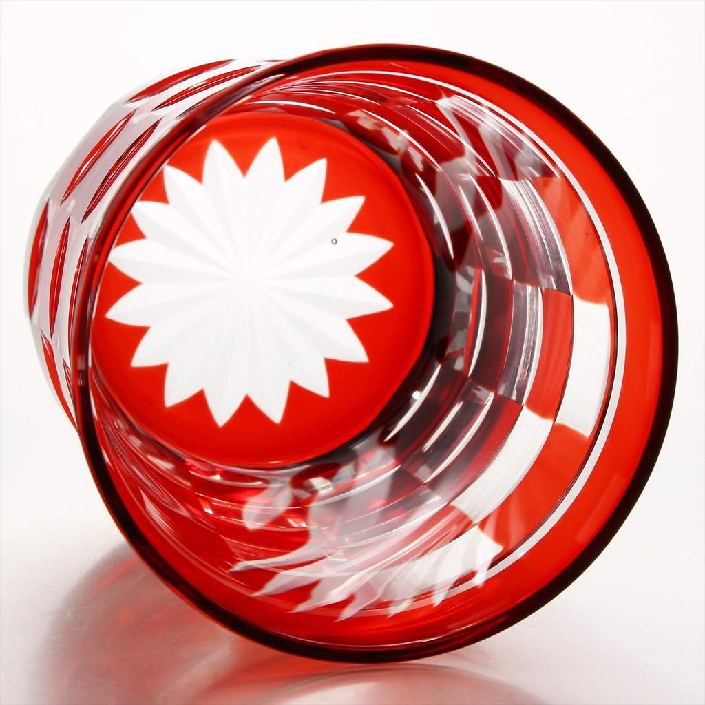 Музей Сумида Эдо Кирико Стакан для виски Мини Старый Каваи Сарадзо Сделано Итимацу Красный Сделано в Японии Шестидесятилетие Уважение к пожилым