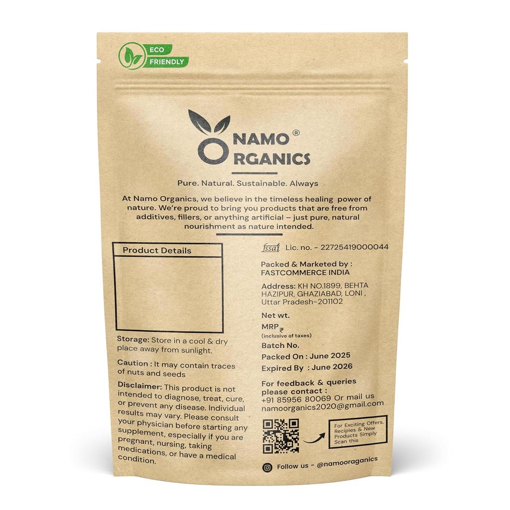 Namo Organics Камедь трагакант чистая - 250 г | Охлаждающие свойства | 100% натуральная съедобная камедь суперфуд