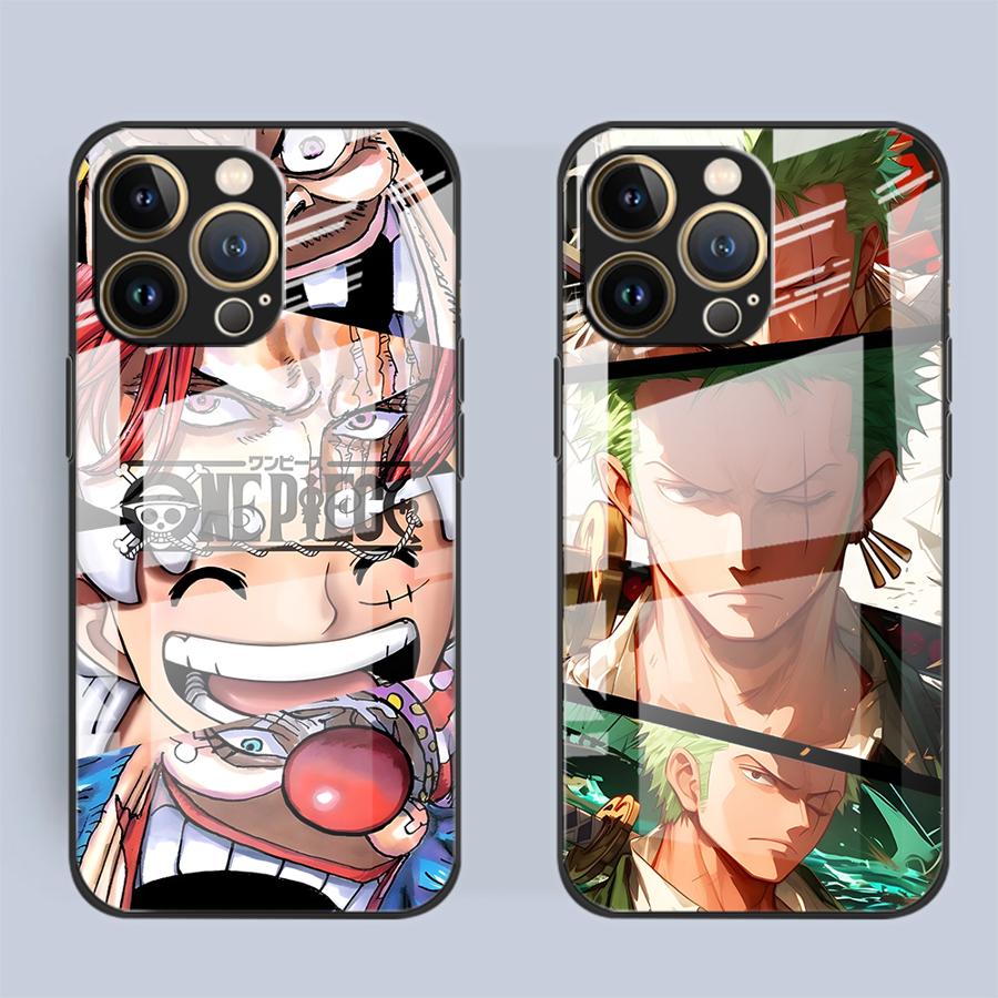 OneS P-ieceS Cartoon Glass Phone Cover Case for iPhone 17 Pro Max 14 11 13 16 12 15 Plus XR Air 8