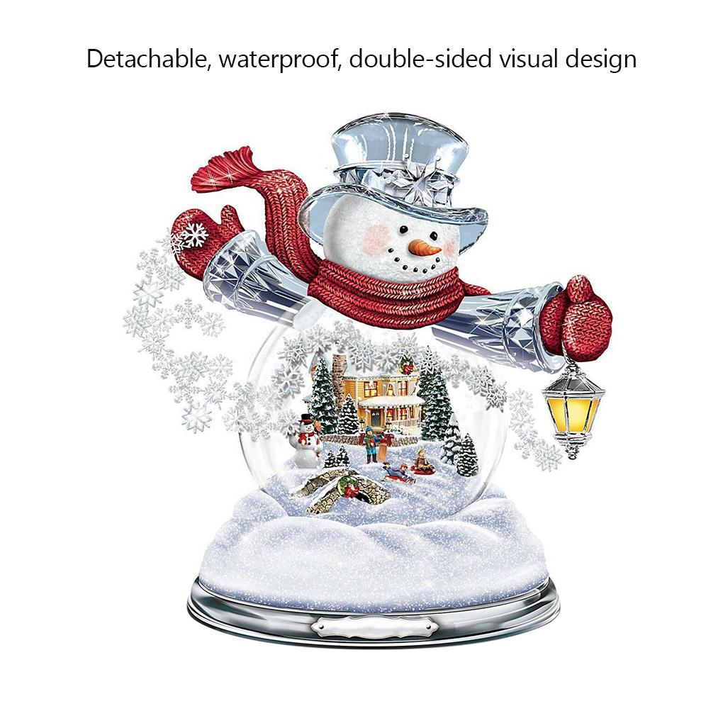 1шт настенная наклейка рождественская елка вращающаяся скульптура поезд декор прошлое вставить окно