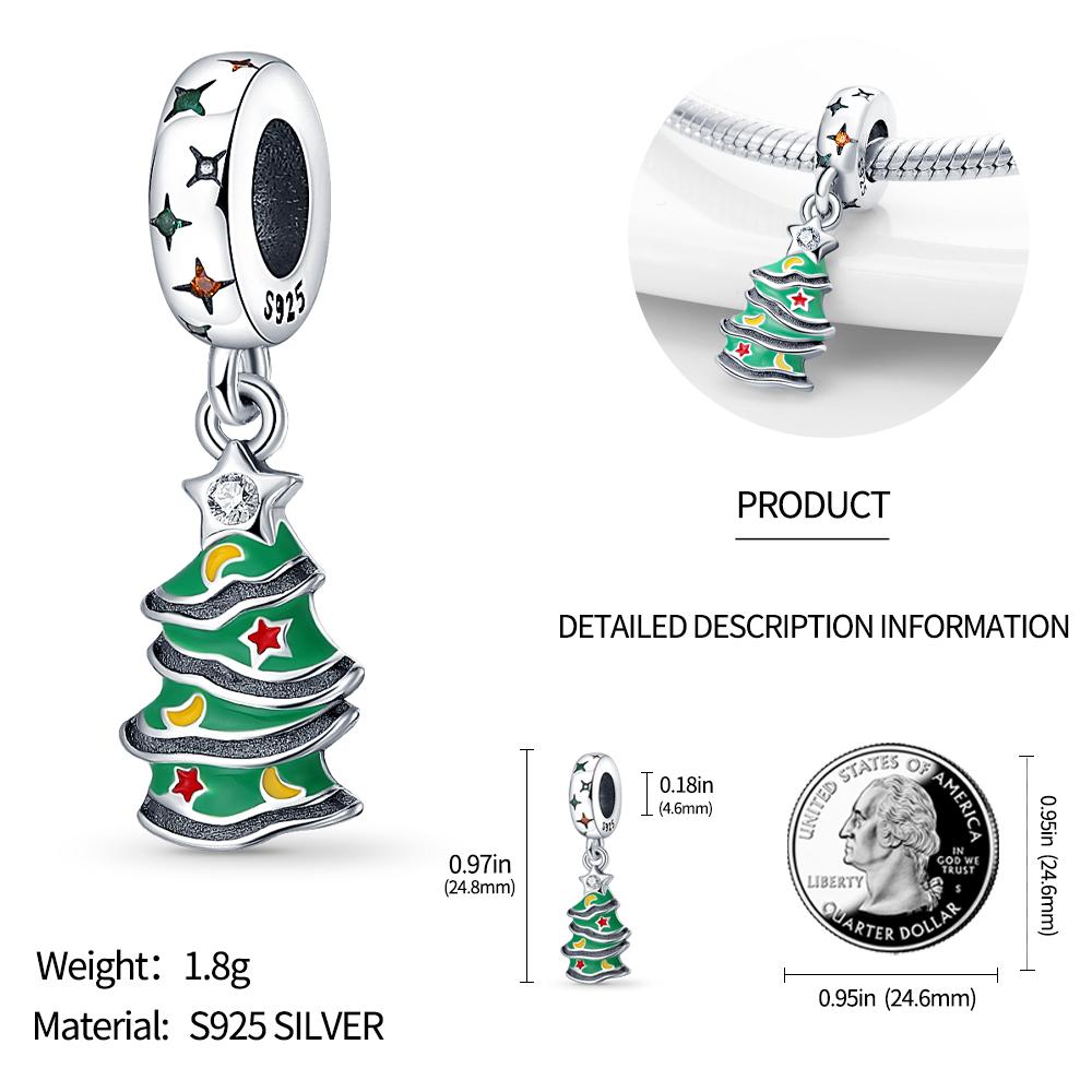 Рождественская елка Шармы Медь Оригинальные Бусины Подходят для Originalcharms Браслет Бусины Украшения Подарки Для Женщин