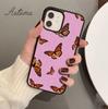 Cute Butterfly Flowers Phone Case for iPhone 11 12 13 14 Pro Max mini X XR XS SE 2020 5 6S 7 8 Plus Samsung Galaxy S21 S22 Cover