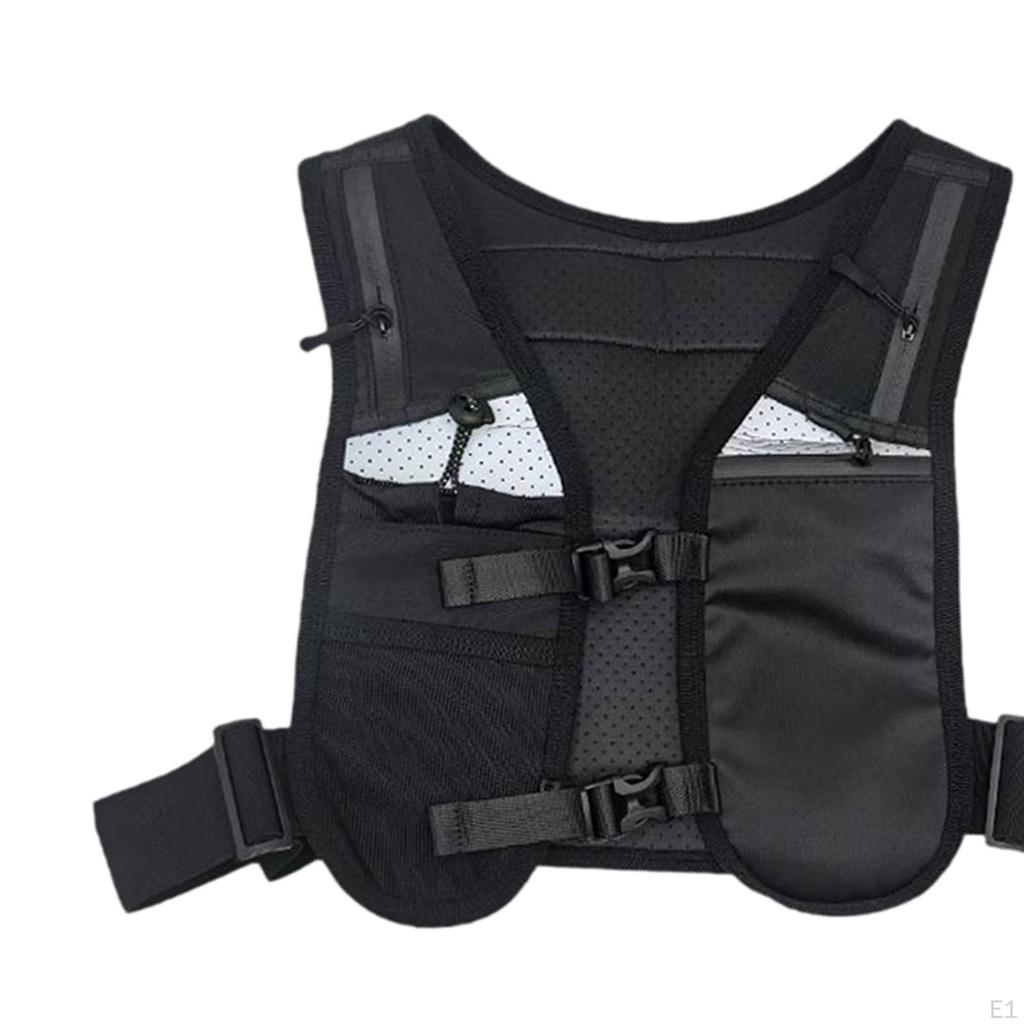 Жилет для бега, спортивный, многофункциональный, нагрудный, с регулируемым поясом для