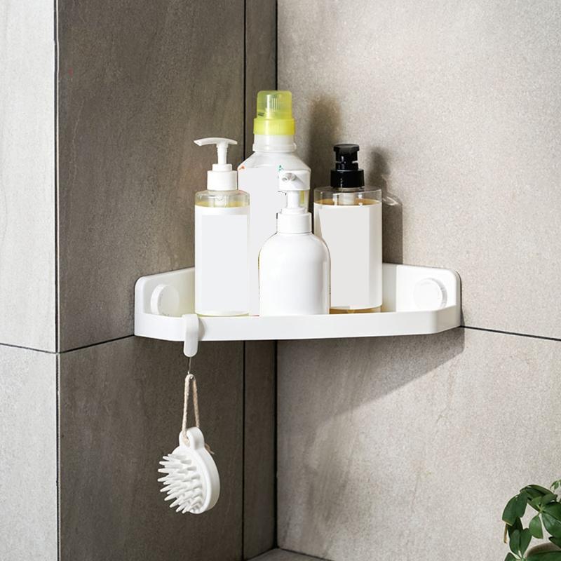 Угловая душевая полка без сверления, душевая полка для ванной комнаты, водонепроницаемая угловая полка для душа для кухни и ванной комнаты