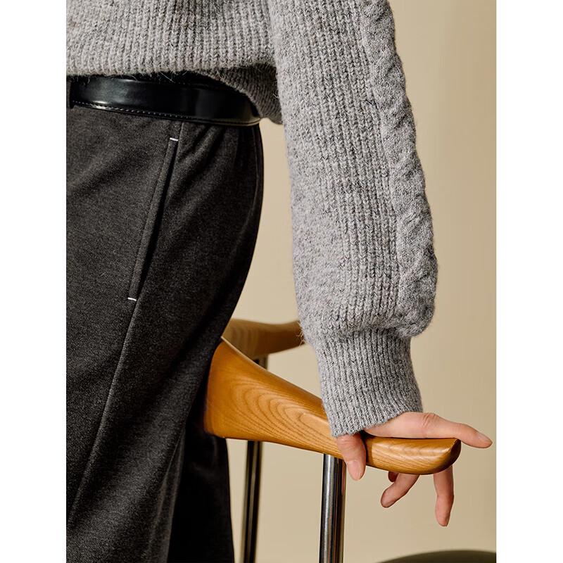 Женский трикотажный свитер INMAN с эффектом двухслойности, колор-блок, с рубашечным воротником