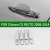 Для Citroen C5 RD/TD 2008-2014 Аксессуар хром серебристый накладки на ручки боковых дверей автомобиля 2009 2010 2011 2012 2013