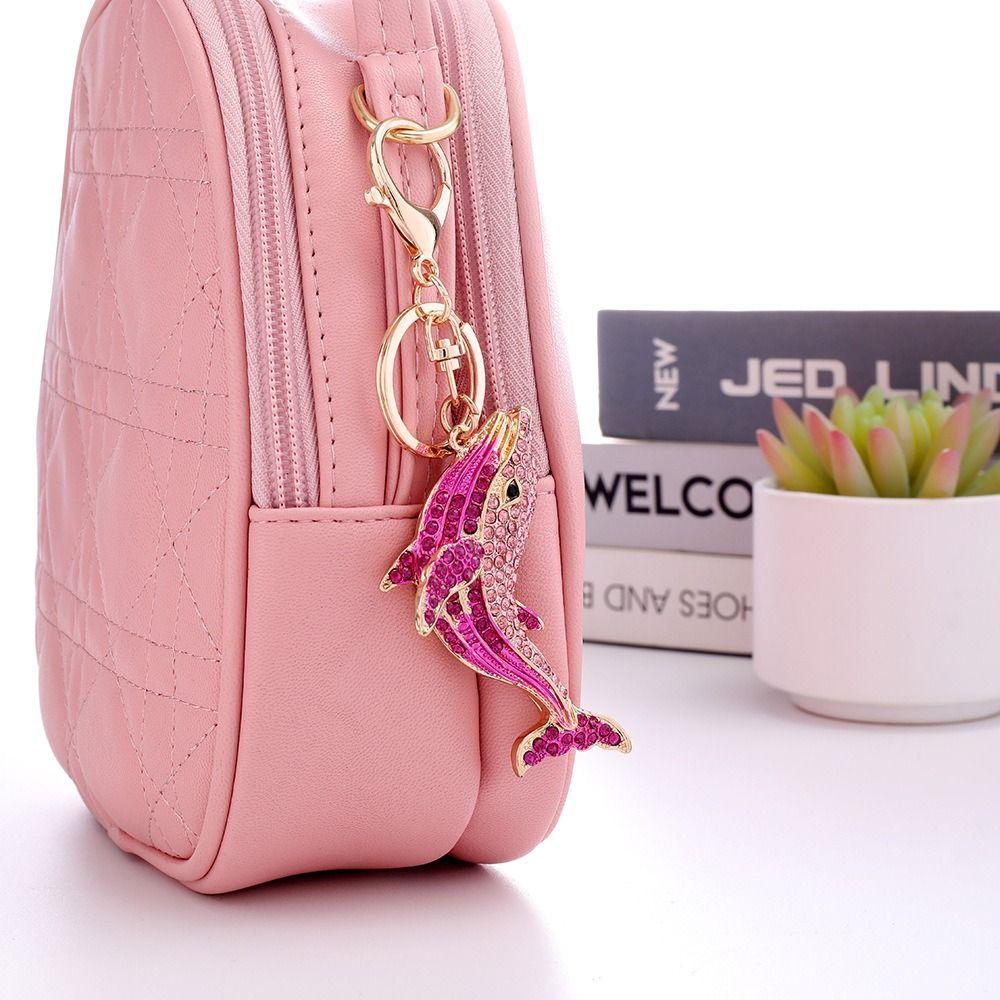 Металлический брелок в виде дельфина, модный мультяшный кулон в виде кита, брелок в виде морской жизни, ювелирные украшения