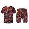 Летняя мода Африканский 3D принт Футболки Шорты Комплекты Мужские спортивные костюмы Большие футболки с коротким рукавом Комплекты брюк Костюмы Одежда