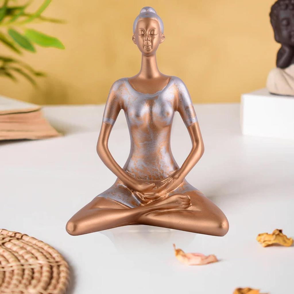 Resin Yoga Lady Home & Office Decor Fantasy Showpiece