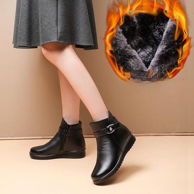 Женские ботинки Зимние сапоги Нескользящие ботильоны Женские ботинки Обувь Сапоги на плоской подошве Сапоги для мам