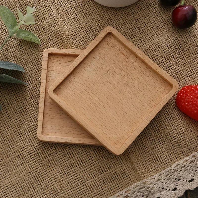 1PCS Wood Placemats Coasters Tea Coffee Cup Pad Decor Durable Heat Resistant Square Round Drink Mat Bowl Teapot Holder 88cm