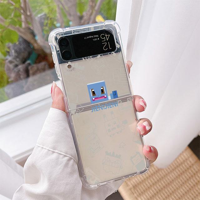 Роскошный чехол для Samsung Galaxy Z Flip 3 4 5G Funda Z Flip3, прозрачный ПК, жесткий противоударный чехол для телефона, чехол в виде ракушки, милый аниме-покемон