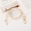 Knotted Metal Buckle Belt Solid Color Thin Women Belt New Waist Chain  Women's Accessories