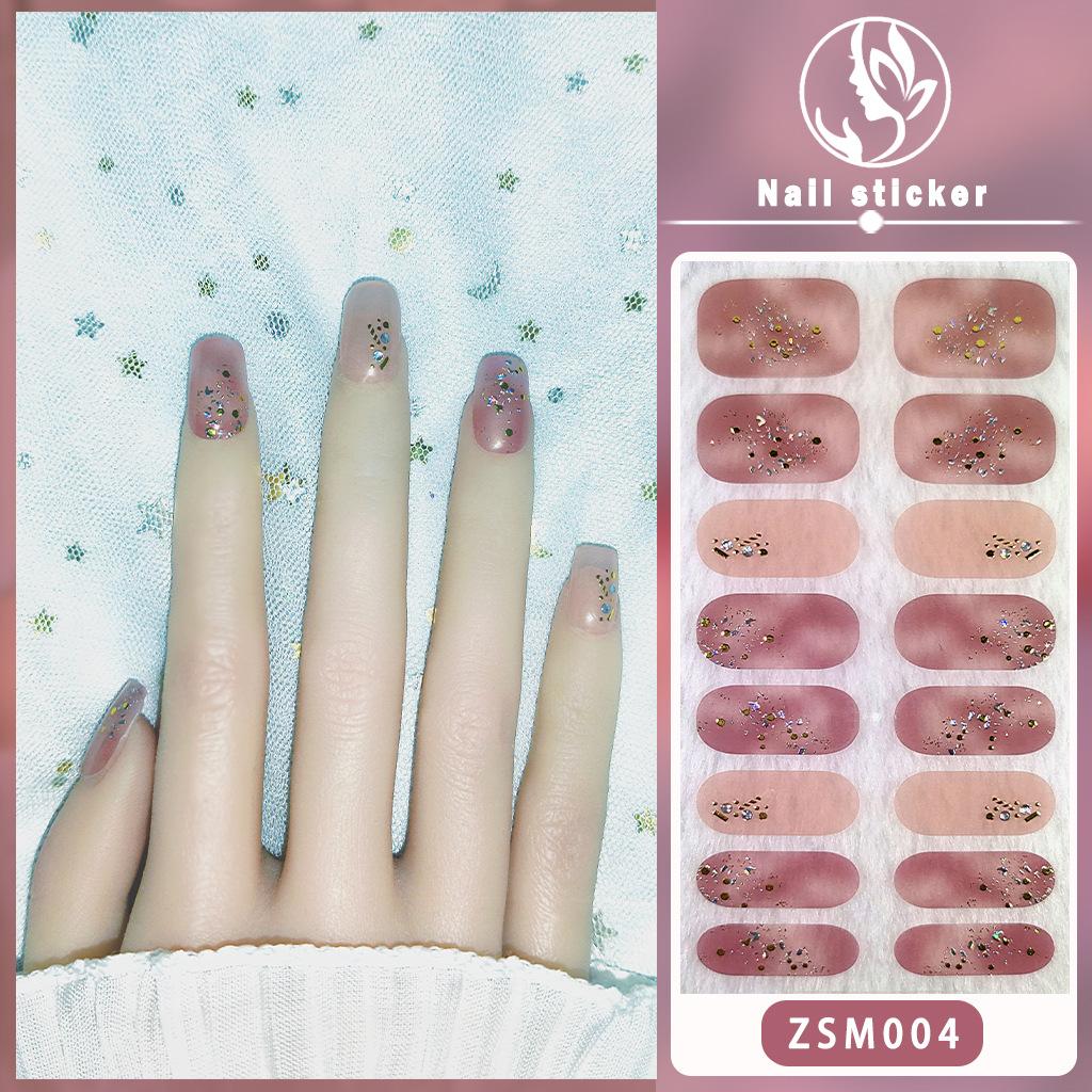 ZSM 3D Gel Nail Wraps, New Viral Elegant Style Waterproof Long Lasting Nail Stickers, No Top Coat Required