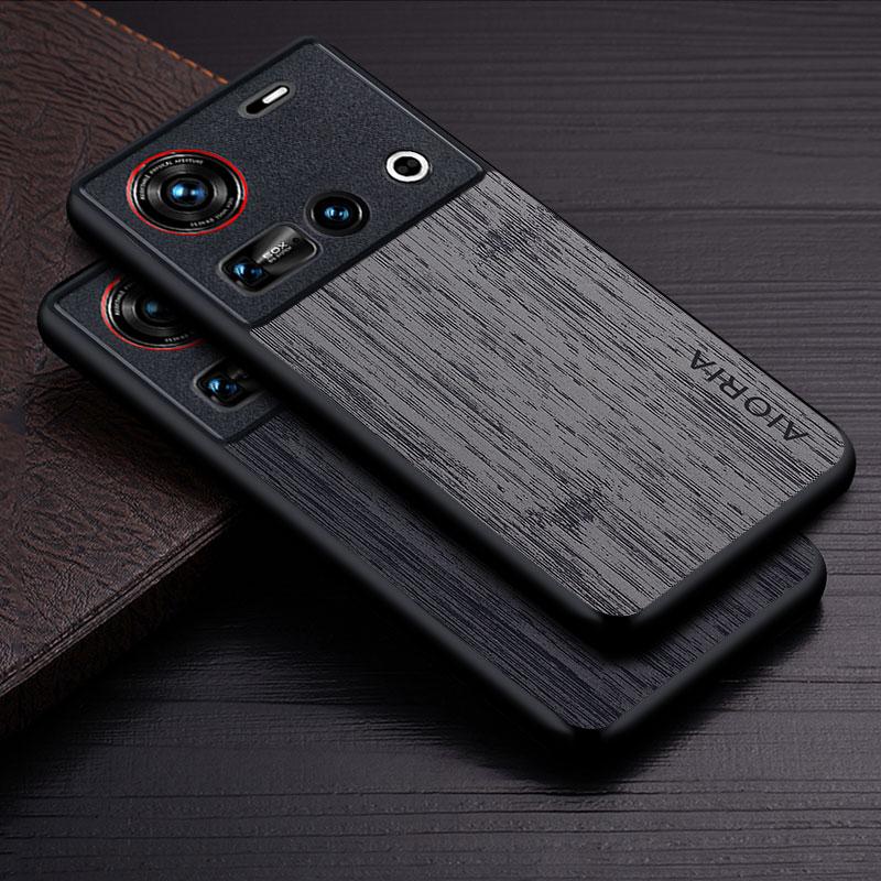 Чехол для Nubia Z70 Ultra Z60S Pro Z60 Ultra funda с рисунком под бамбук и дерево Кожаный чехол Роскошный coque для Nubia Z60 Ultra чехол capa