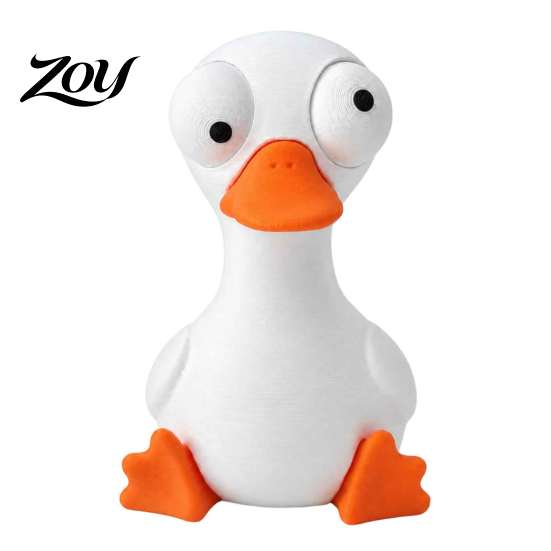 Unique Birthday Gifts for Kids Funny 3D Printed Ornament, Hippo/Goose/Cat Shape, Cute Figurines with Big Stress Relief Desktop Gadgets Moving