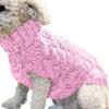 Dog Sweater Turtleneck Pet Sweater Warm Knitted Pullover Stretchy Knitwear Dogs Clothes for Fall Winter Small Dogs Puppies