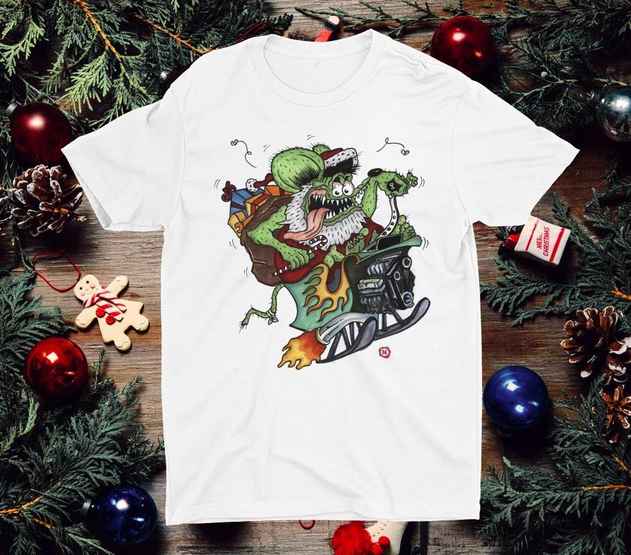 Ed Roth Rat Fink Santa For Christmas Tshirt All Size S to 5XL UR378 Unisex T-Shirt