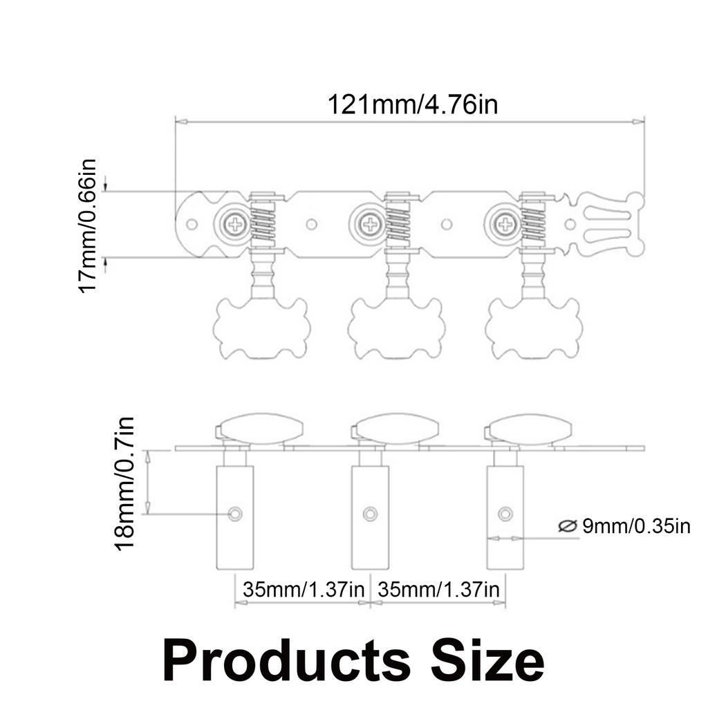 Колки для классической гитары 3R 3L, левая и правая, колки, ключ для акустической гитары