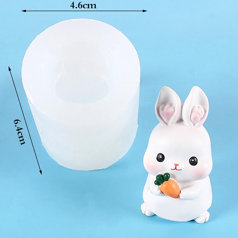 Милый кролик силиконовая форма Diy помадка для выпечки маленький белый кролик мусс форма для торта