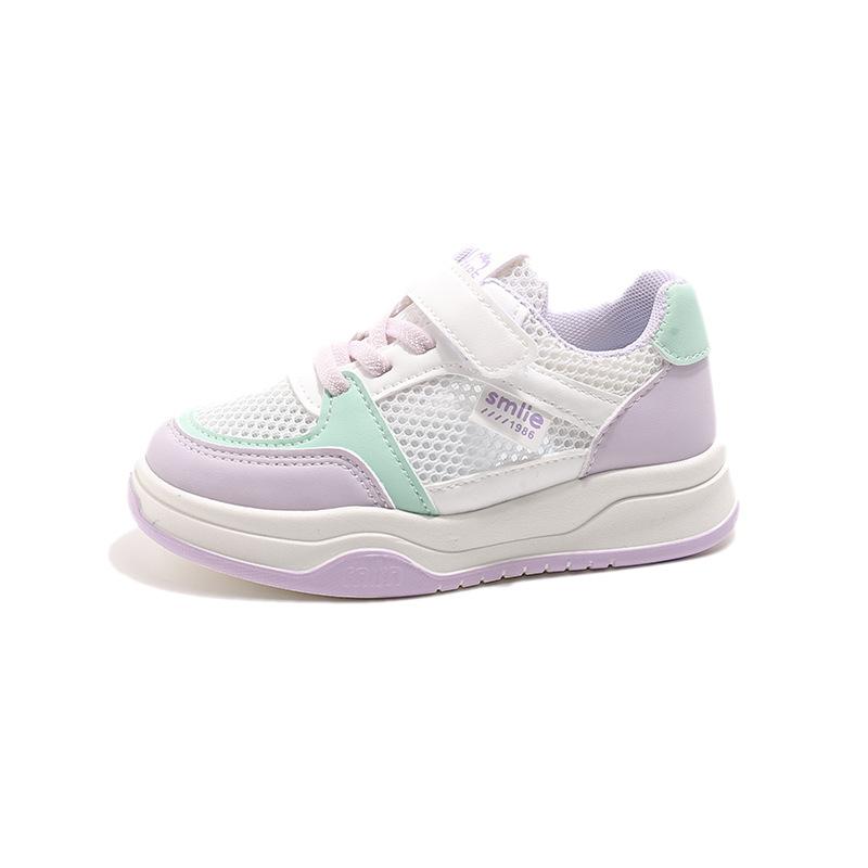 Children's white sneakers, girls' mesh athletic shoes, new spring/autumn styles, breathable, soft-soled, casual mesh shoes, boys' skate shoes