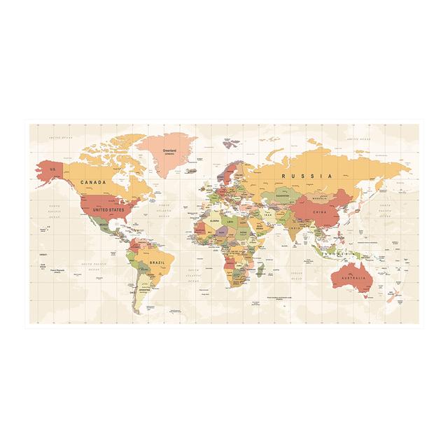 World Map Poster Canvas Painting Picture Print Cuadros Art Decoration Mural For Modern Home Living Room Wall Decor No Frame