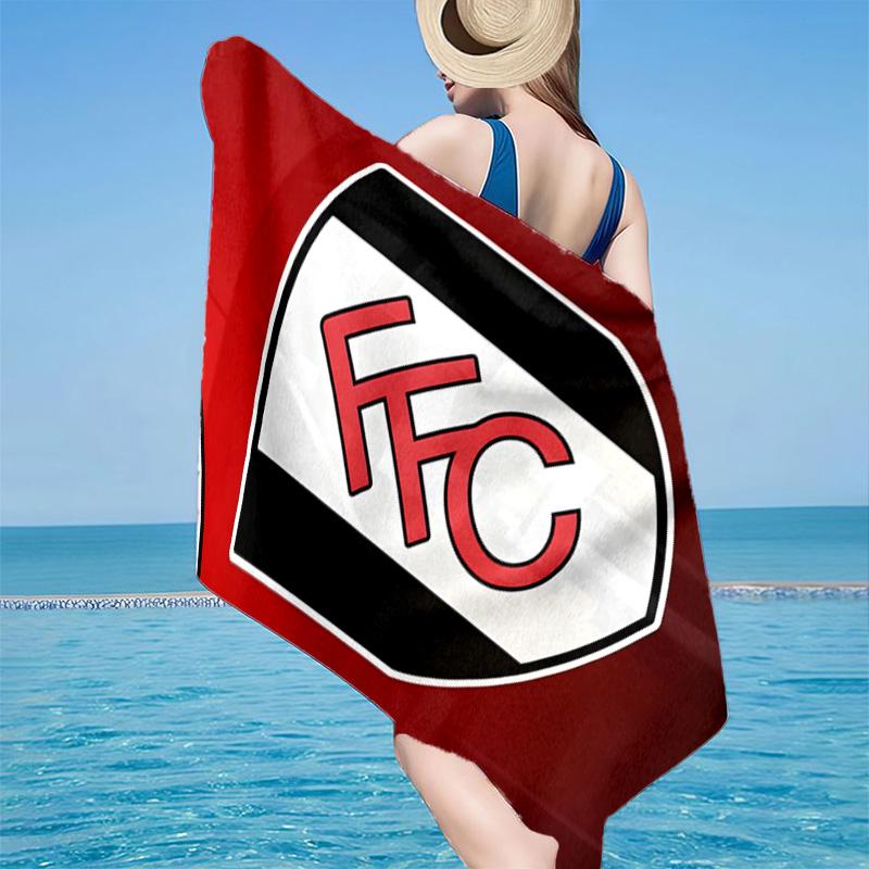1PC Fulham Crest Design Beach Towel - Soft, Absorbent Microfiber, Lightweight, Ideal for The Beach, Parties, Travel, Camping fan gifts