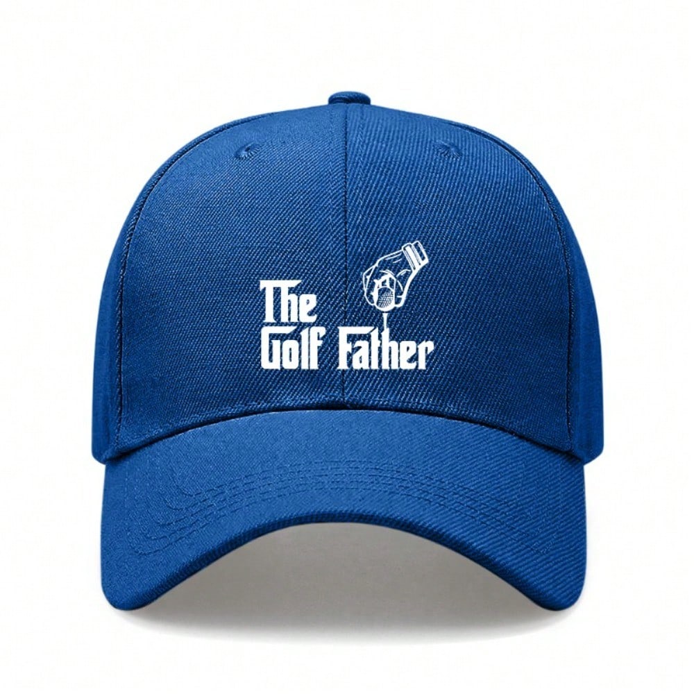 [Golf Dad Hat] The Golf Father Print Polyester Adjustable Breathable Casual Outdoor Sports Baseball Cap For Golf Lovers Men Women