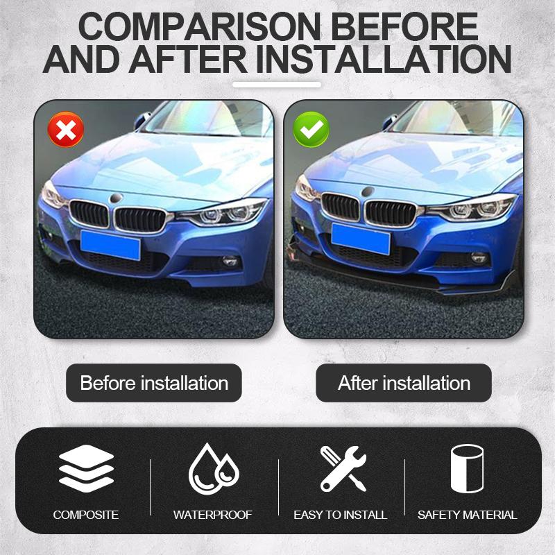 5pcs Upgraded Front Bumper Shovel with Stepped Design High-Quality ABS Material Car Accsesories Accessory