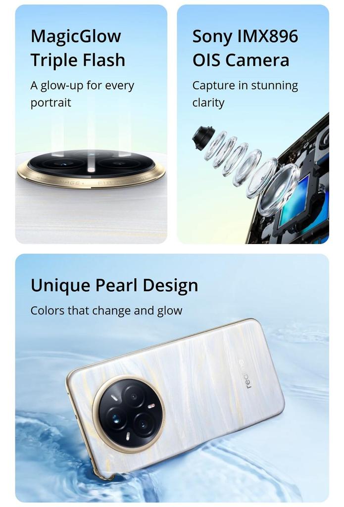 Realme 14 Pro+ 5G Smartphone, 12GB RAM 512GB ROM, 6.83-inch Curved AMOLED Display, 50MP Sony IMX896 OIS & 50MP Periscope Rear Cam