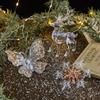 Прозрачный акриловый олень снежинка рождественская елка подвесное украшение с блестящим дизайном для праздничного декора