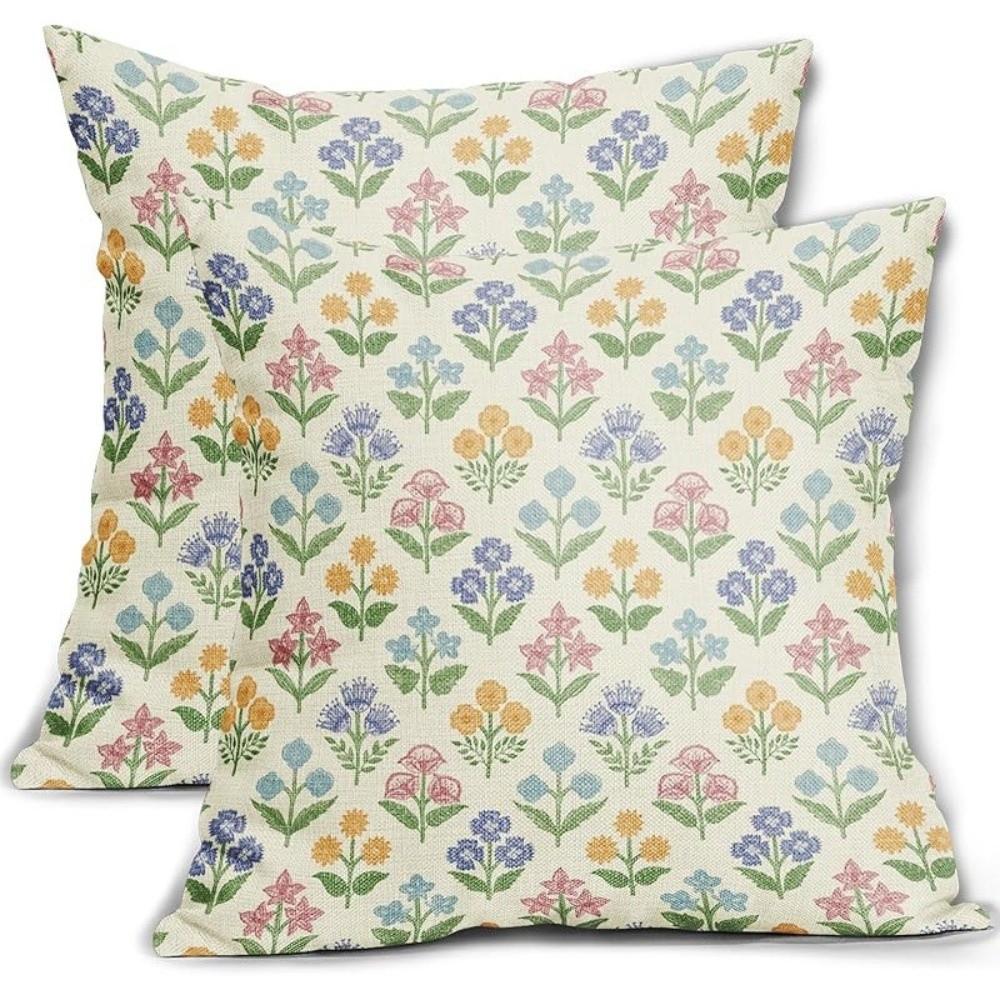 Vintage Floral Style Throw Pillow Cover Bohemian Sofa Pillowcase Patio Decor