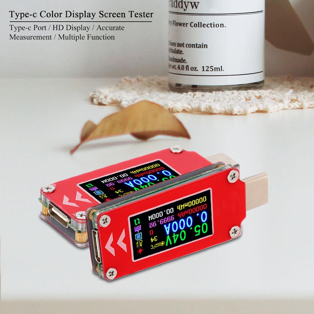 TC64 Color Display PD Charger Type C Tester Charging Voltage Current Capacity Detector Meter