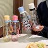 Plastic Portable Water Bottle Cartoon Sports Fitness Cup Drinking Cup For Travel Summer Outdoor