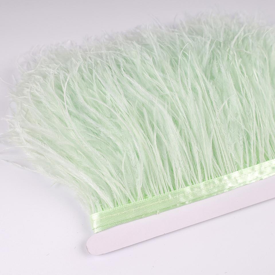 Отделка из перьев страуса 13-18 см, перья на кромке ленты, для DIY, свадебного шитья, украшения платья, поделок, аксессуаров