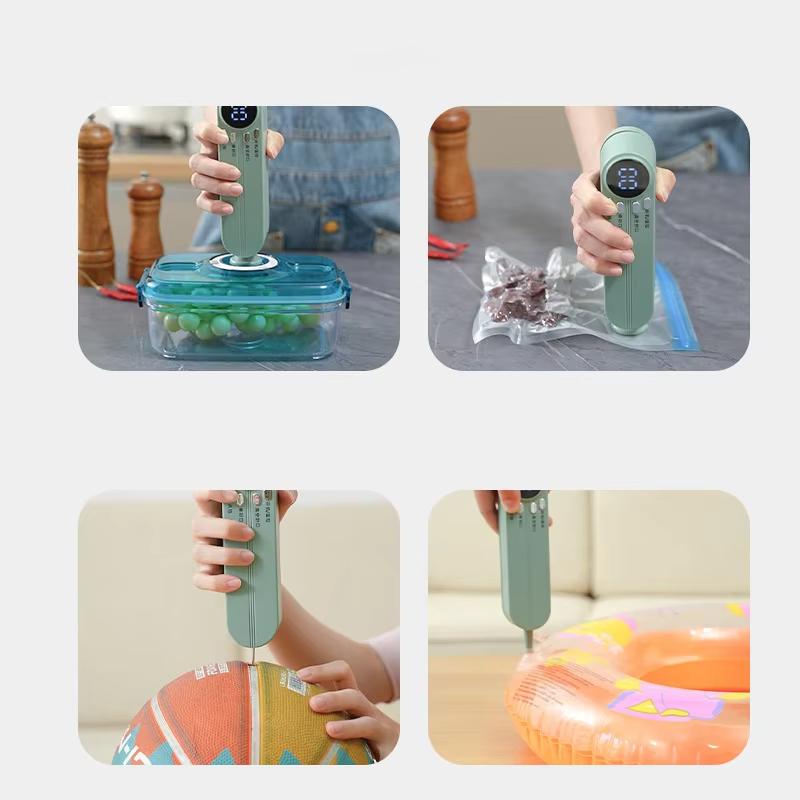 Mini Portable Vacuum Sealer Fresh Sealing Machine Home LED Display 1200mAh Wireless Fully Automatic Vacuum Sealer Plastic Sealer