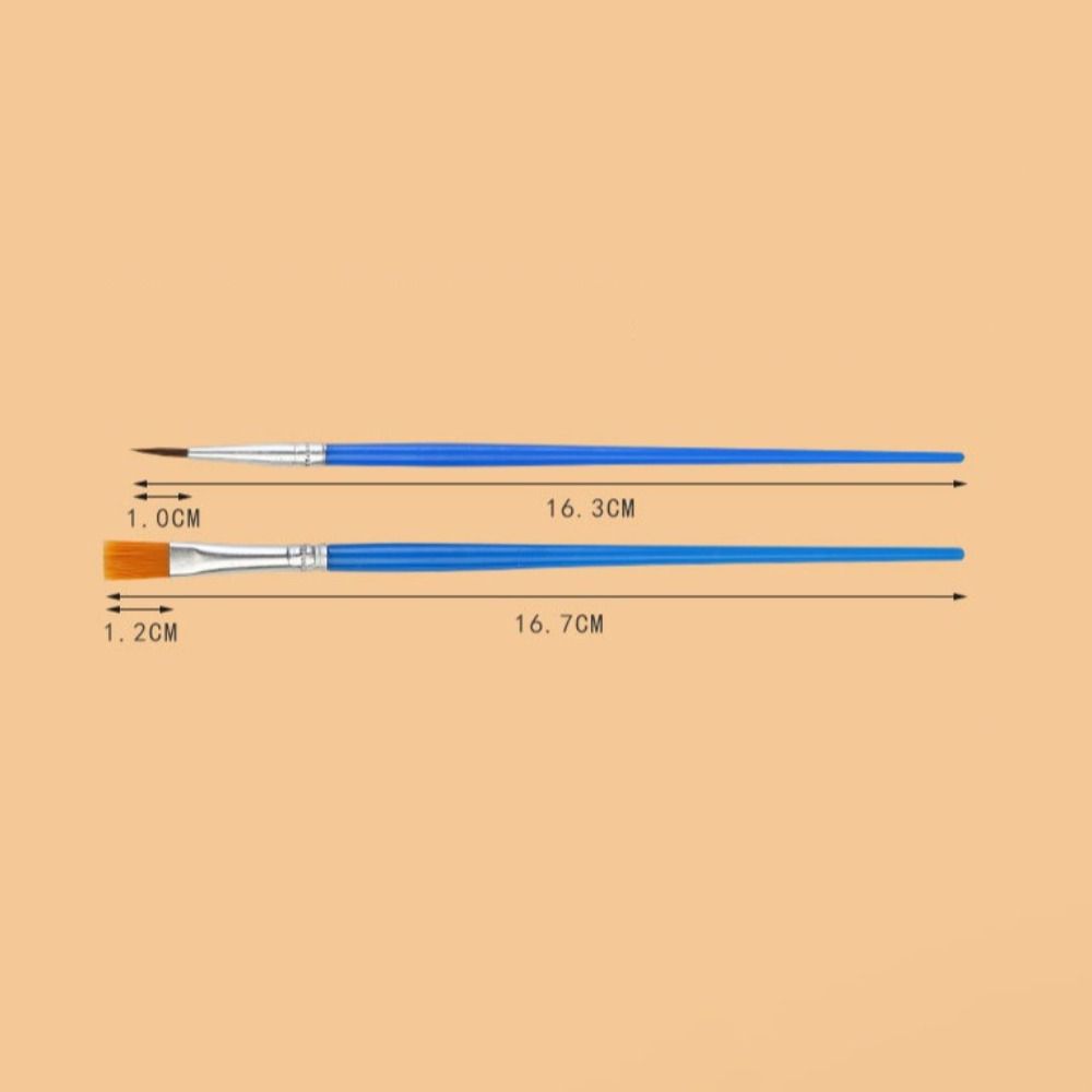 100 шт. Кисти с острым кончиком для масляной живописи, плоские, инструменты для рисования, набор кистей для рисования, рукоделие