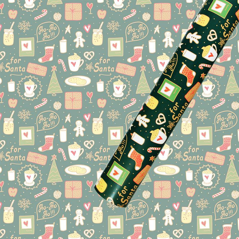 Decorative Packing Paper Patterned Christmas Wrapping Paper Festival Wrapping Paper Colorful For Celebrations Christmas Parties