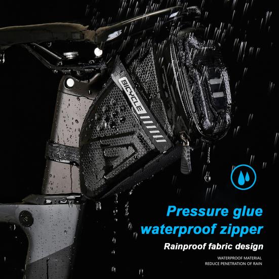 Сумка для седла велосипеда EVA Hard Shell Водонепроницаемая светоотражающая сумка для хранения инструментов под седлом для шоссейного и горного велосипеда Аксессуары для велосипеда