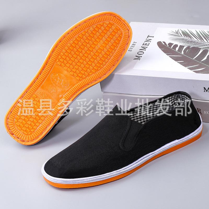 Тканевые туфли лазанья черные тканевые туфли резиновая подошва имитация шины мужские хлопковые тканевые туфли