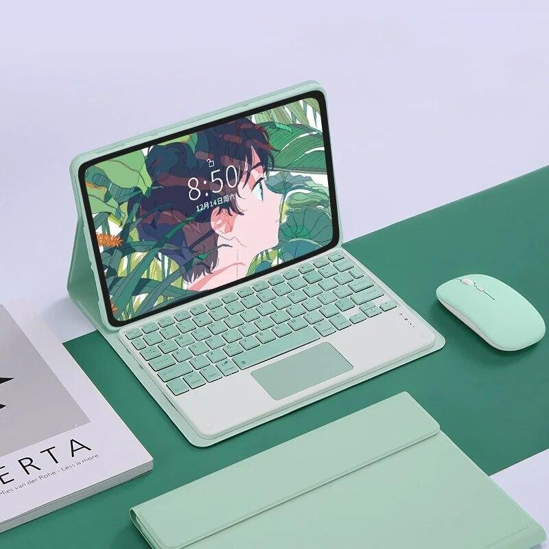 Чехол для клавиатуры Lenovo Tab P12 12,7 дюймов 2023 M10 Plus 3rd 10,6 Pro 11,2 2nd Plus 11,5 P11 Pro 11,5 Plus 11 дюймов, кожаный чехол с тачпадом и клавиатурой