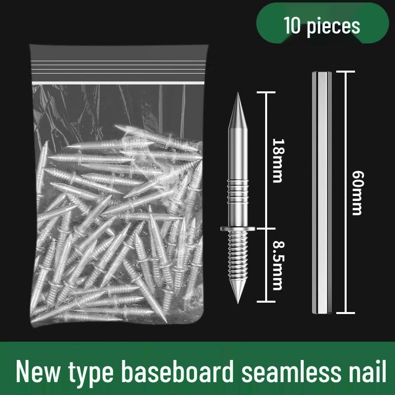 Плинтус из массива дерева, высокопрочные гвозди без шляпок для плинтуса и лестницы (Без пробивки)