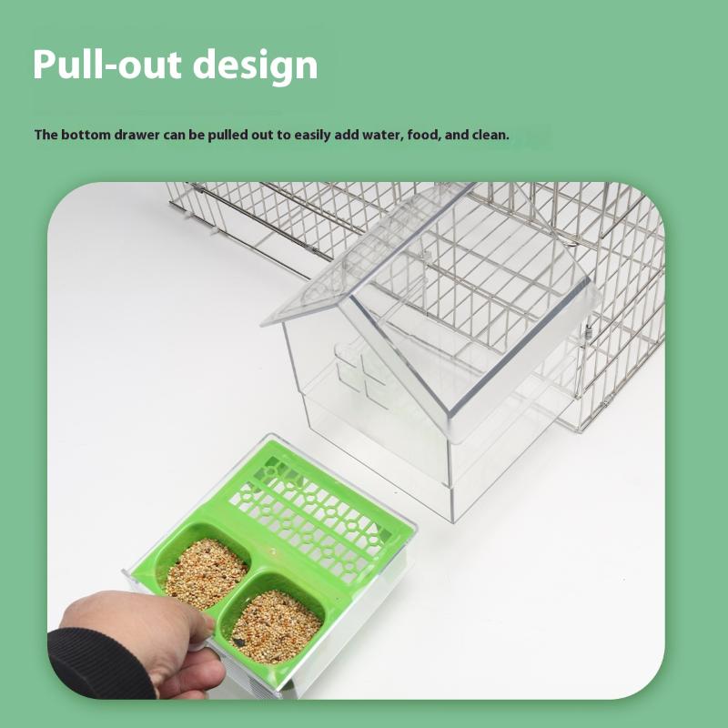 Hanging Parrot Feeder Prevent Scattering Bird Feeding Bowl Multifunction Bird Bath Parakeets Bathtub Bird Cage Accessories