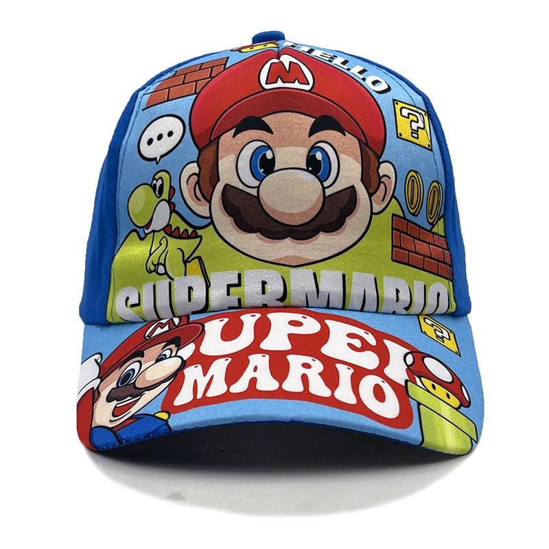Детская бейсболка Bros Mario Super Pattern из дышащего хлопка для лета