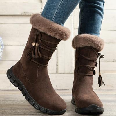 Женские зимние сапоги, новая женская обувь, зимние бархатные утолщенные ботинки на толстой подошве с высоким голенищем, короткие ботинки, хлопковая обувь