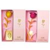 Valentine Day Creative Gift Gold Dipped Rose Lasts Forever Love Wedding Decor Lighting Roses Love Eternal Flower For Indoor