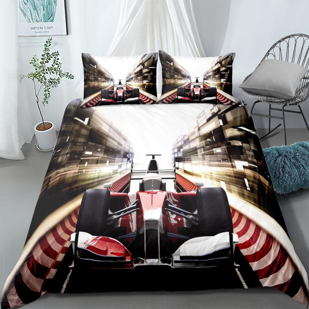 Комплект постельного белья Formula One Sports Car King Queen Double Full Twin Single Size Mega Bed Set