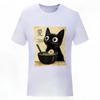 Графическая футболка Японский Каваи Аниме Кот Футболка Модные футболки Одежда с коротким рукавом Тренд Повседневные Унисекс Футболки